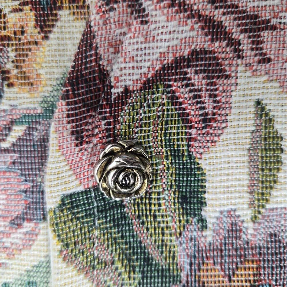 Vintage Tapestry Vest Charm Buttons Artsy Boho Cottage Core Chic | Women's Large